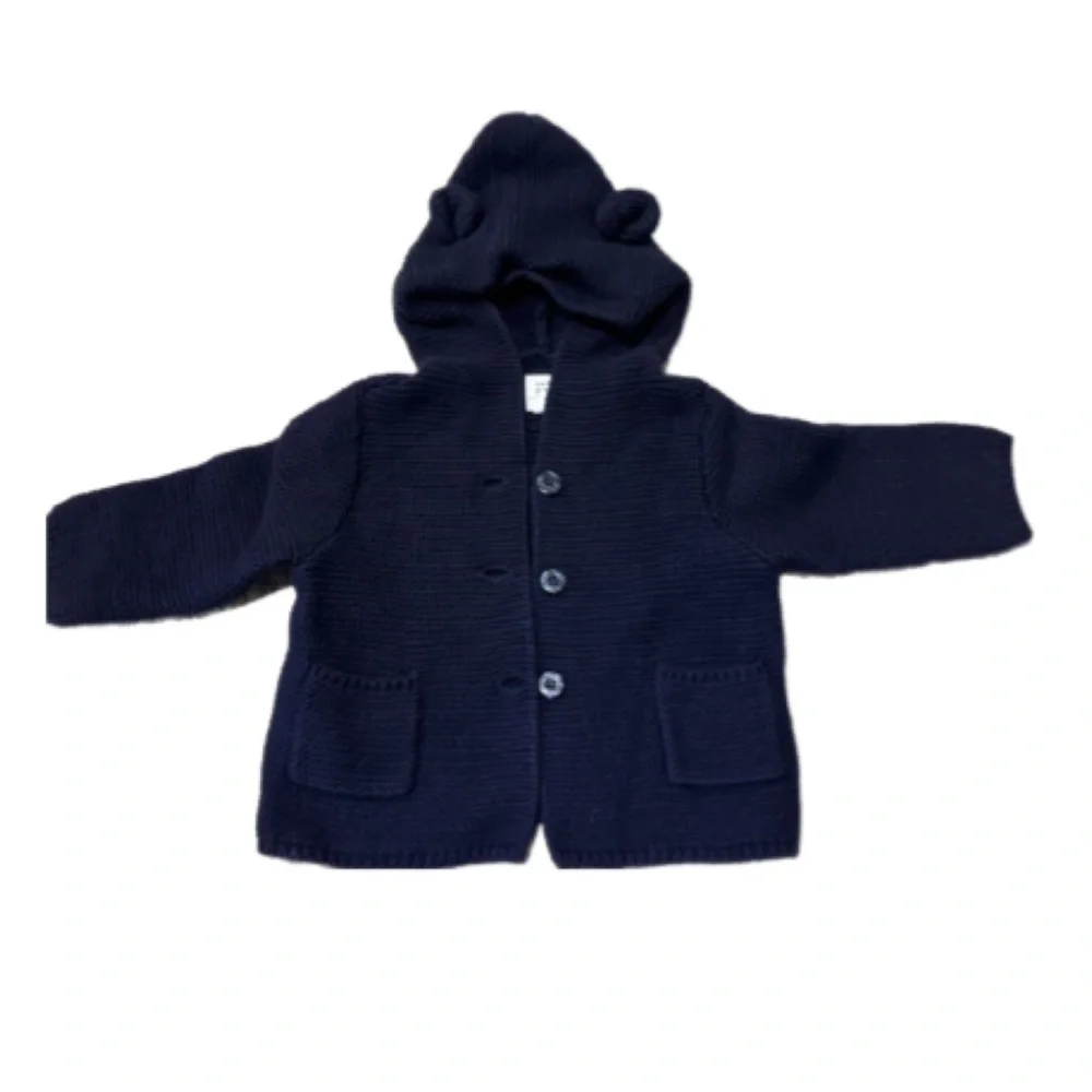 ☀️GAP Dark Blue Kids Knit Jacket with Hood